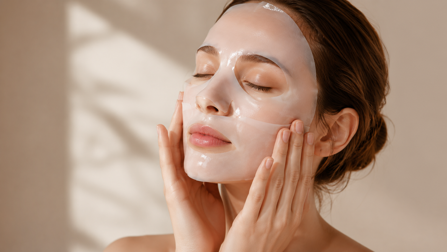 femme avec masque visage dans une routine beauté maison premium Dermavena