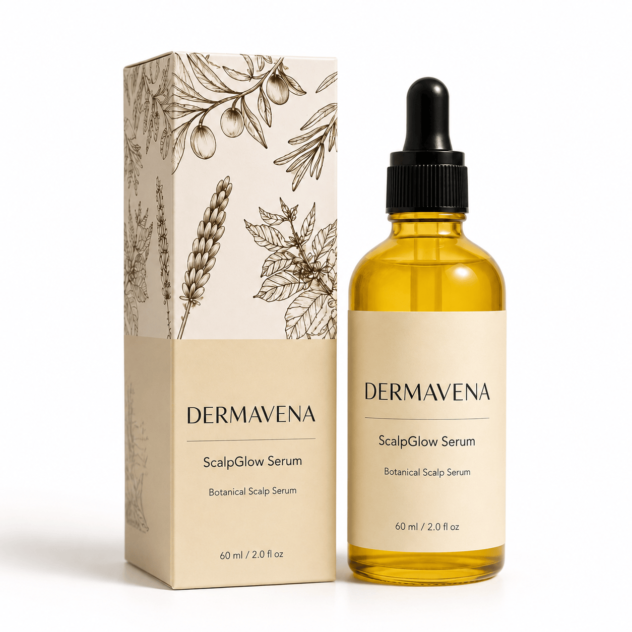 Dermavena ScalpGlow Serum — Sérum Botanique Cuir Chevelu