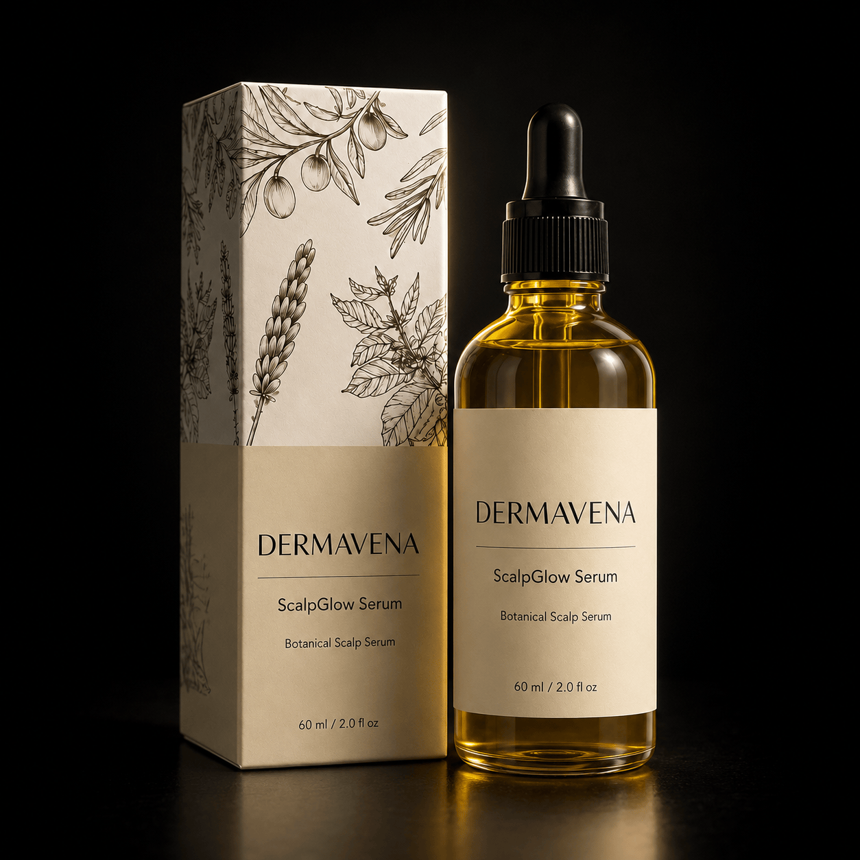 Dermavena ScalpGlow Serum — Sérum Botanique Cuir Chevelu
