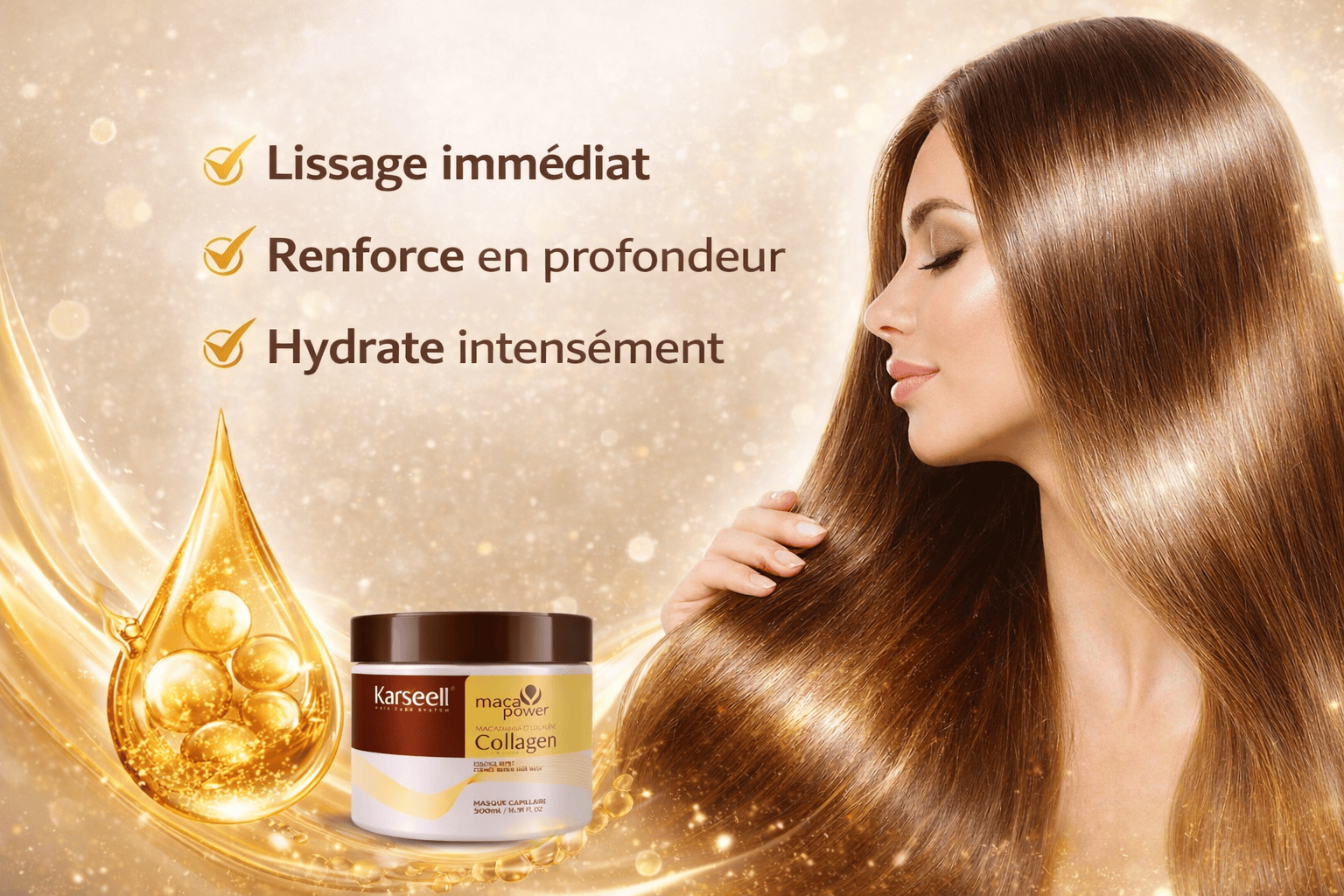 Masque au Collagène – Effet Lissage Immédiat