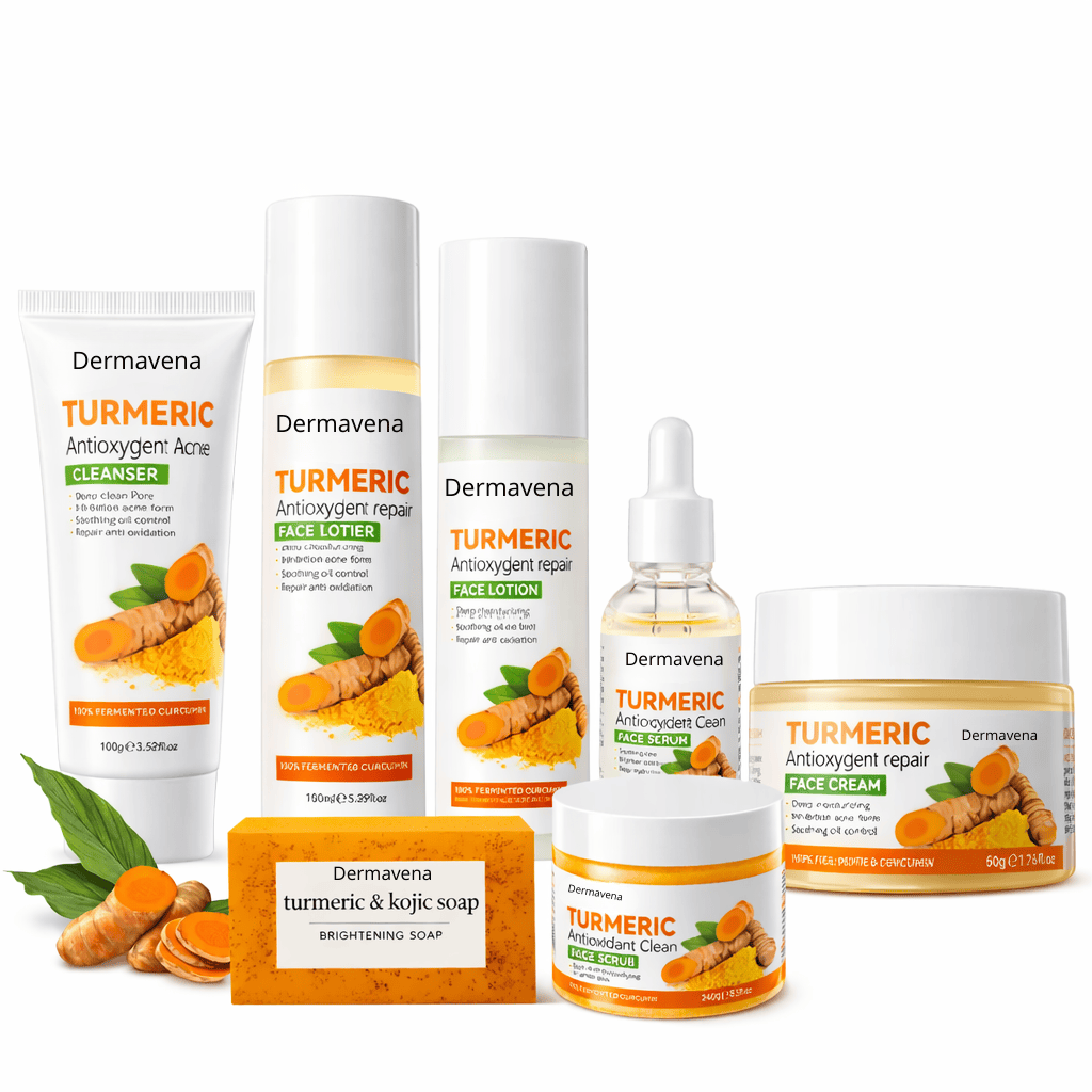 Rituel Éclat au Curcuma Dermavena – Routine Visage Complète (7 soins)