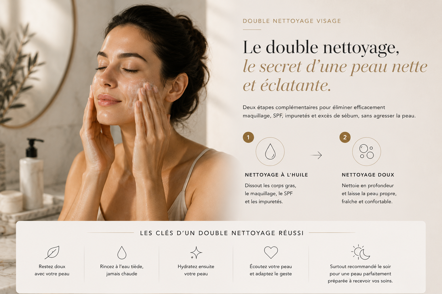 Double nettoyage visage : pour qui, pourquoi, comment ?