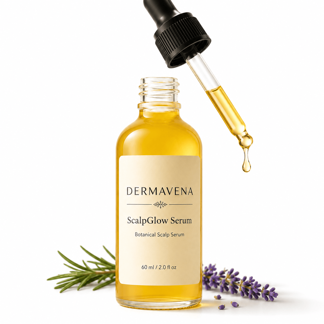 Dermavena ScalpGlow Serum — Sérum Botanique Cuir Chevelu