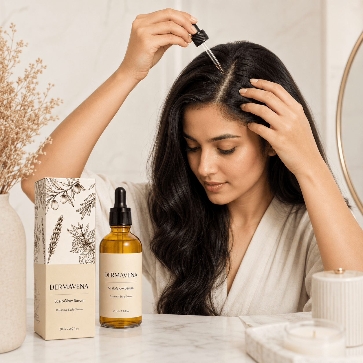 Dermavena ScalpGlow Serum — Sérum Botanique Cuir Chevelu