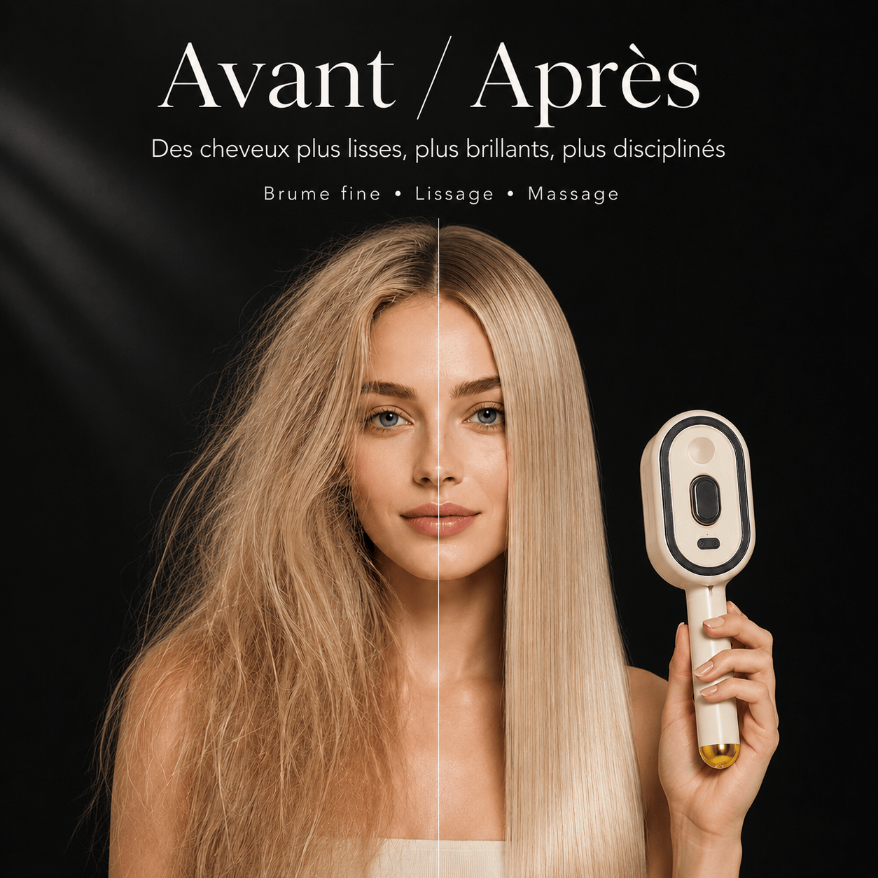 Dermavena Beauty Device ScalpGlow Brush — Brosse Massage Cuir Chevelu & Diffusion Sérum | Dermavena