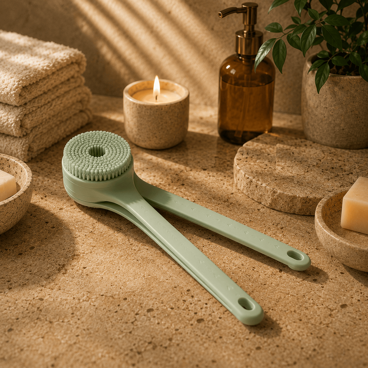 Dermavena BodyGlow Brush — Brosse Corps Exfoliante & Massage Doux