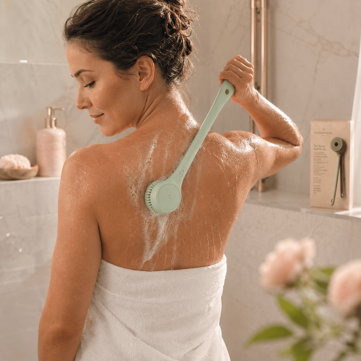 Dermavena Brosse corporelle Brosse exfoliante corps et dos | Dermavena BodyGlow Brush