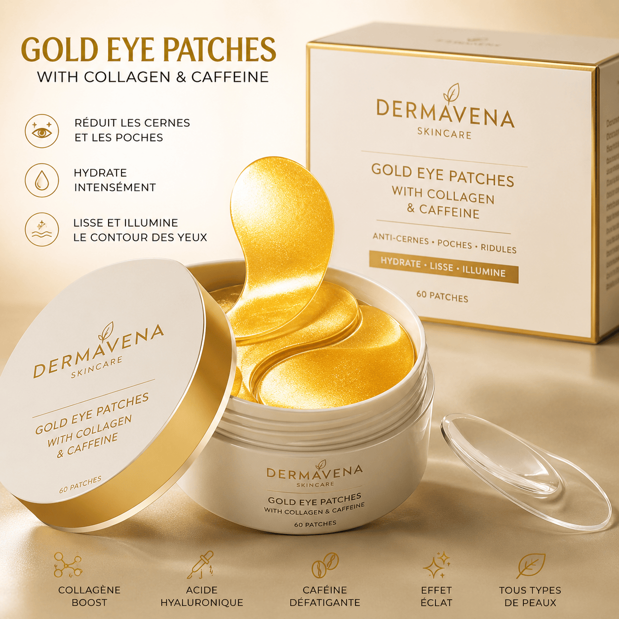 Dermavena Gold Eye Patches Advertising