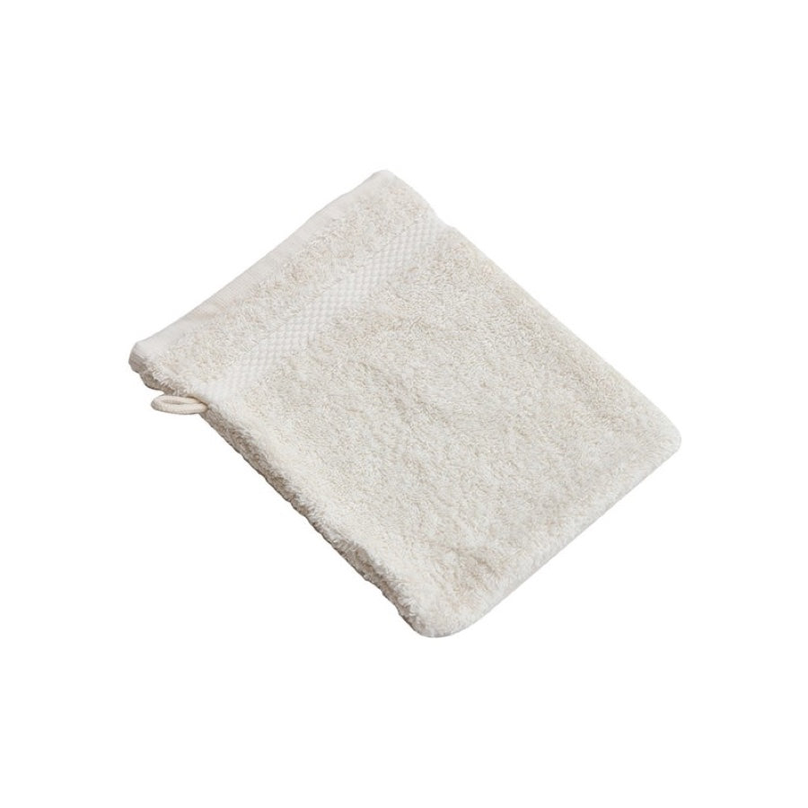 Gant de toilette classique en coton écru